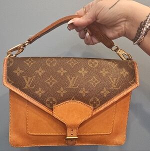 Vintage Louis Vuitton Monogram Biface Satchel Bag With Shoulder Strap, Dust Bag